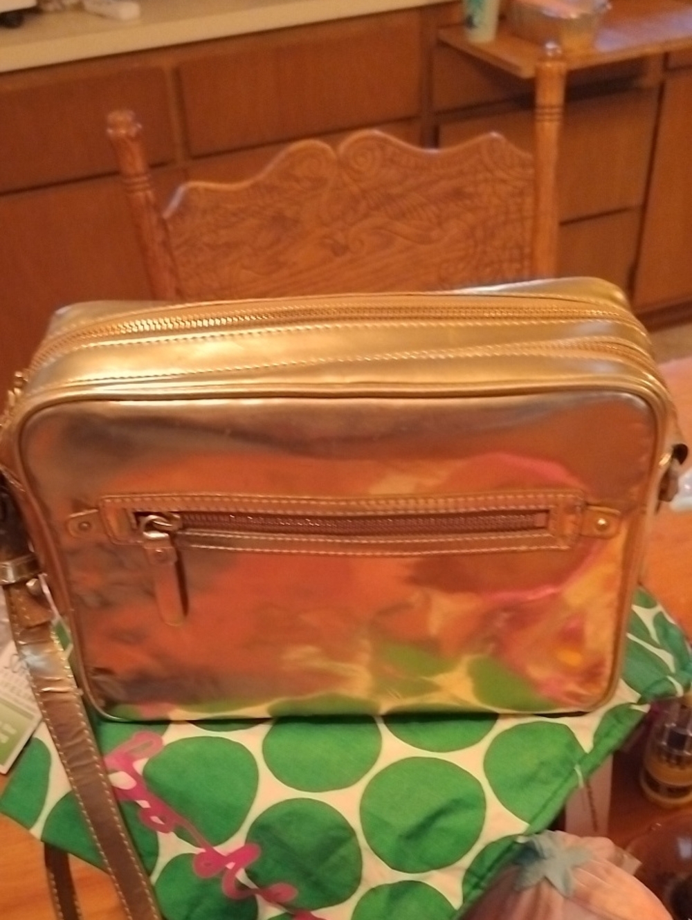 Boden Golden Patent Leather Purse